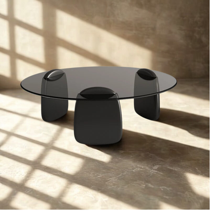 Table basse verre gigogne ronde
