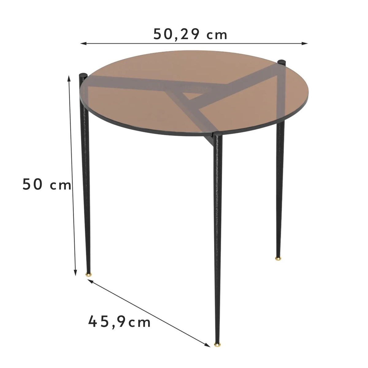 Table basse en verre ronde