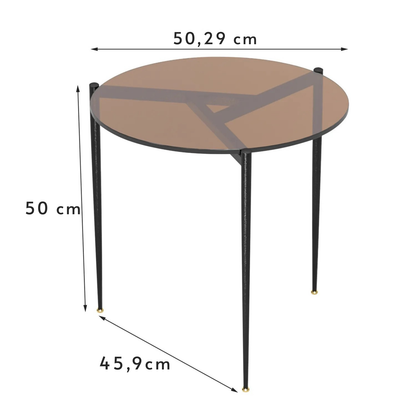 Table basse en verre ronde
