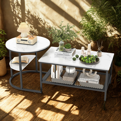 Table basse marbre gigogne
