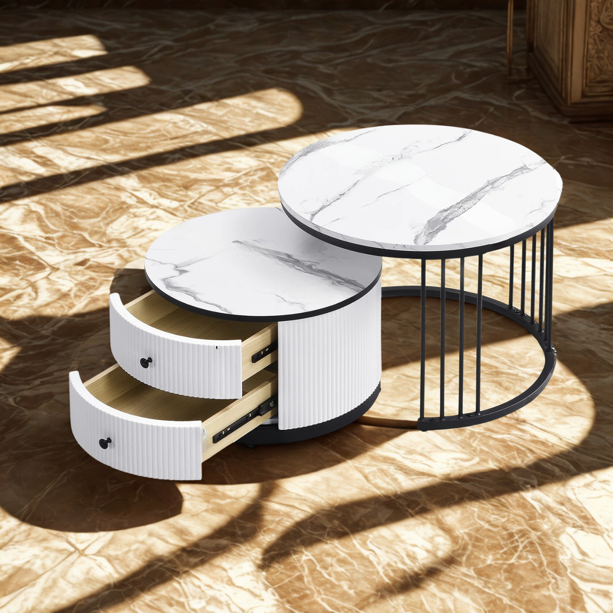 Table basse marbre gigogne