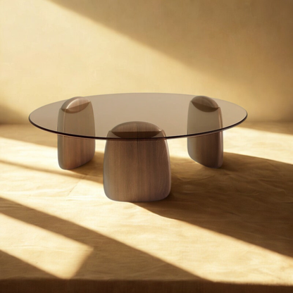 Table basse verre gigogne ronde
