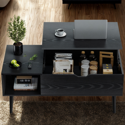 Table basse en bois plateau relevable