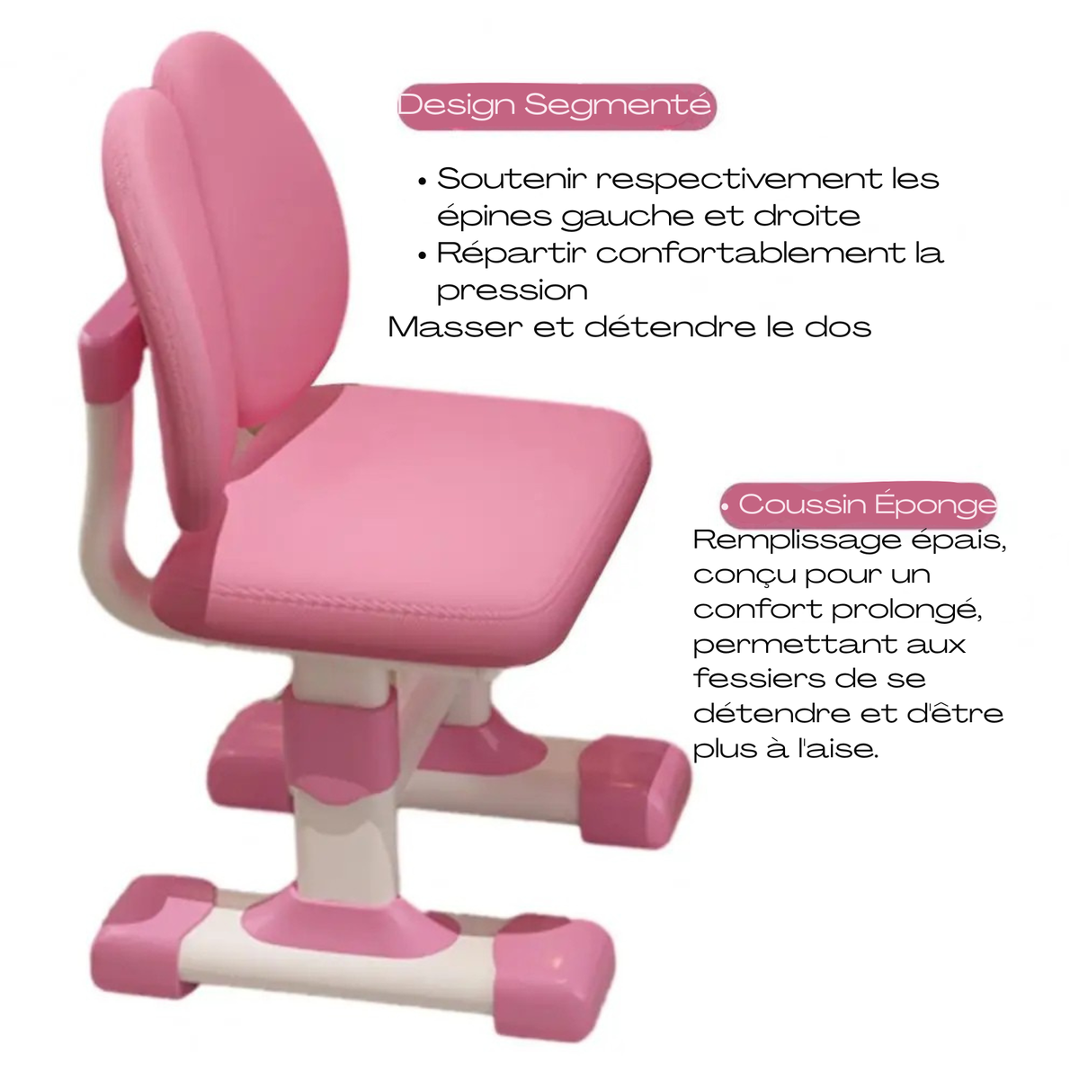 Table enfant en plastique multifonction, 1 chaise