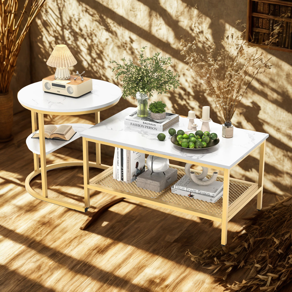 Table basse marbre gigogne