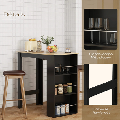 Table haute avec rangements