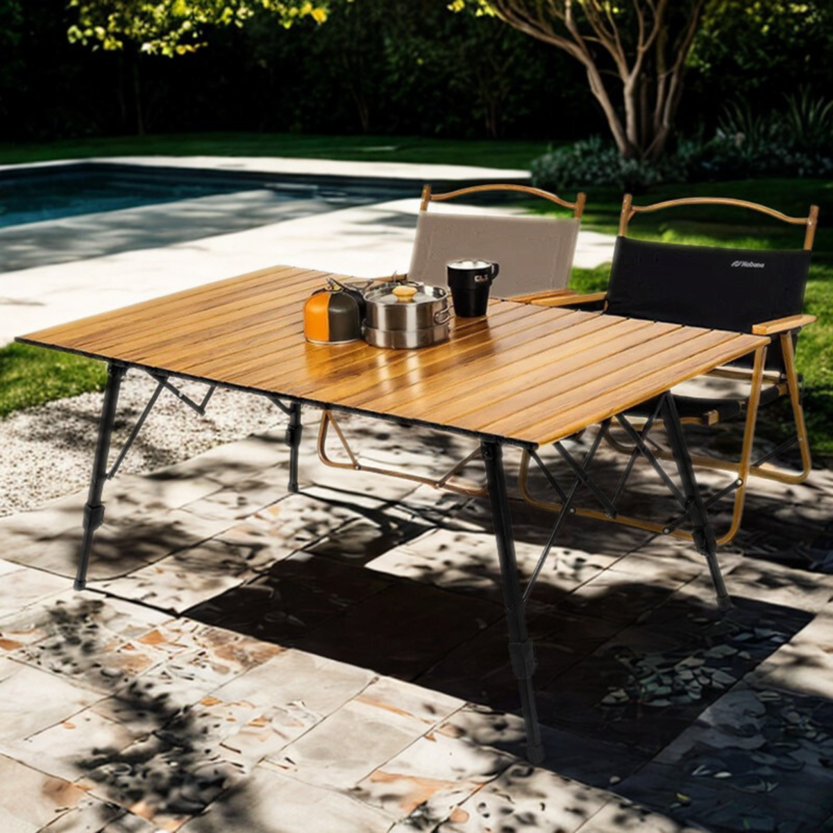 Table pliable aluminium