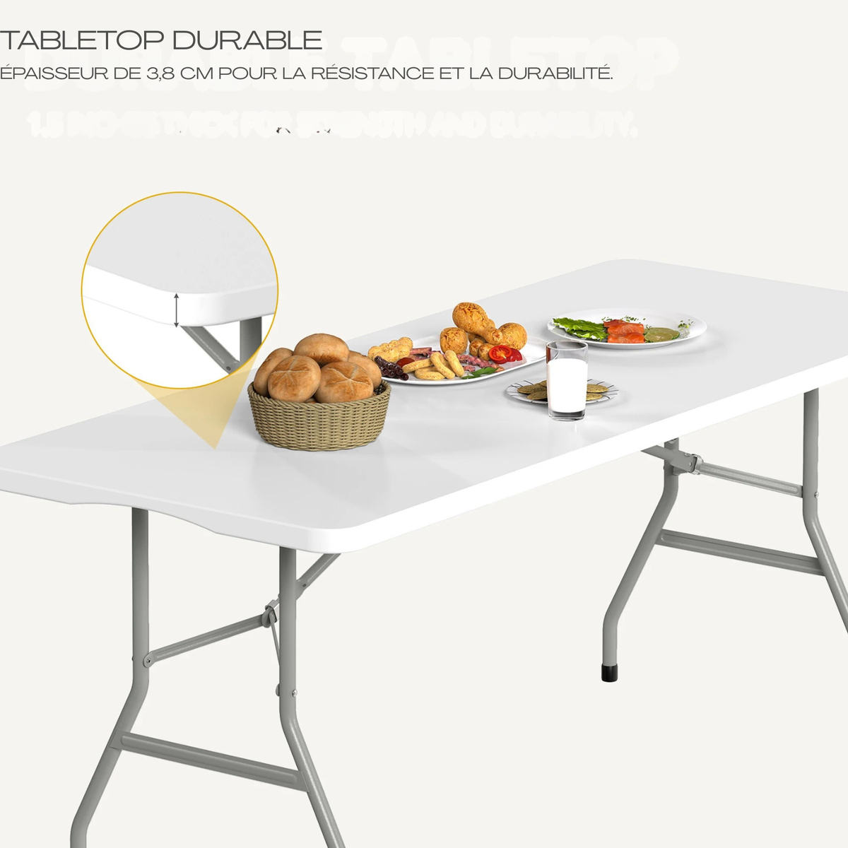 Table pliante aluminium