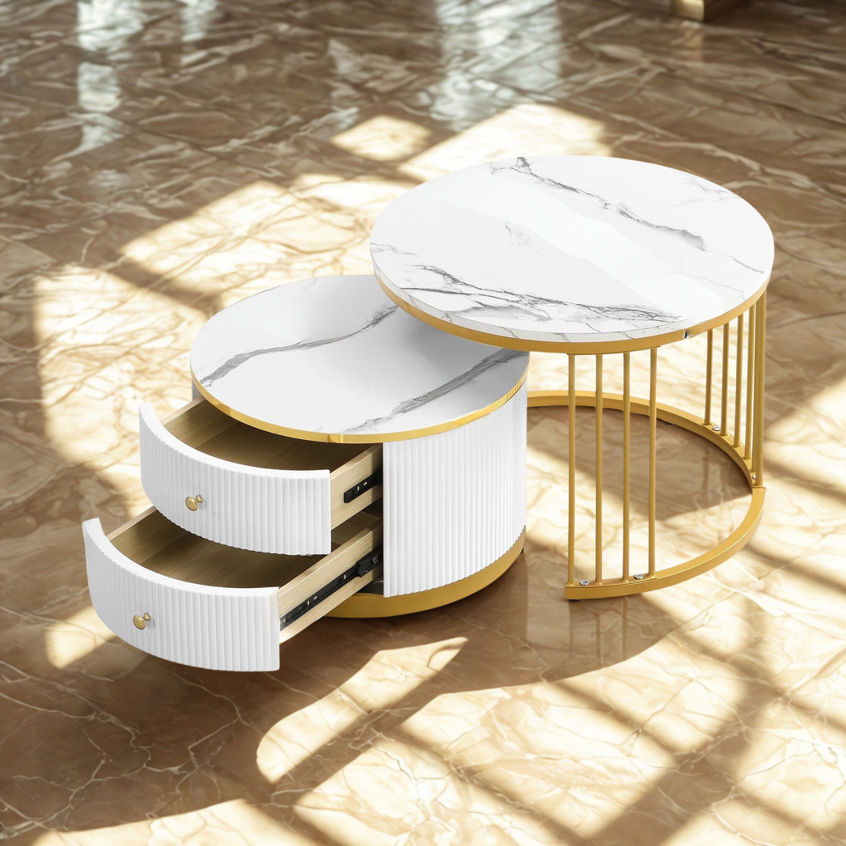 Table basse marbre gigogne