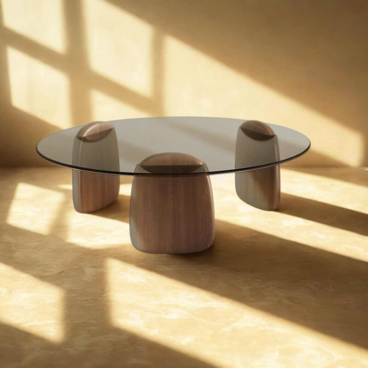 Table basse verre gigogne ronde