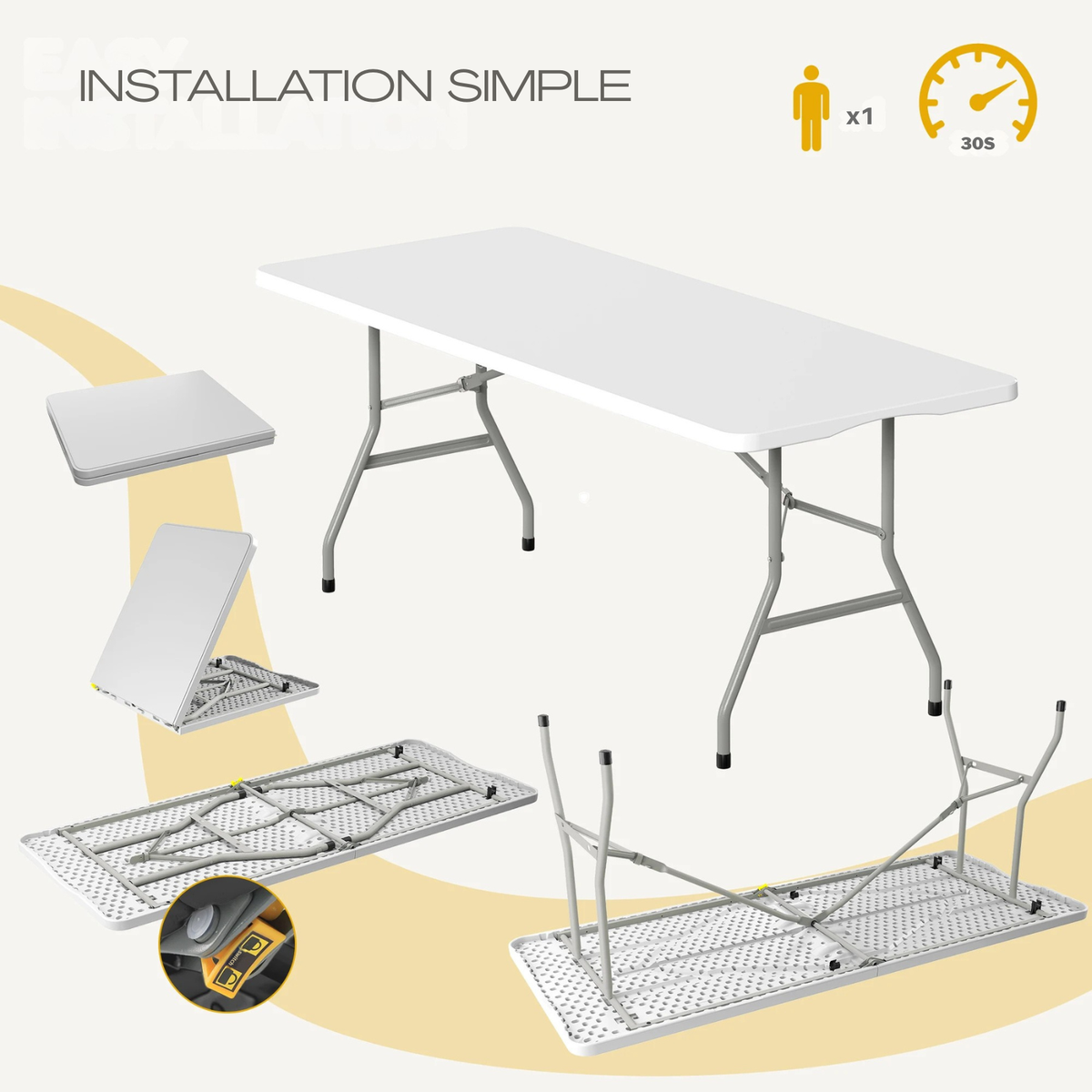 Table pliante aluminium