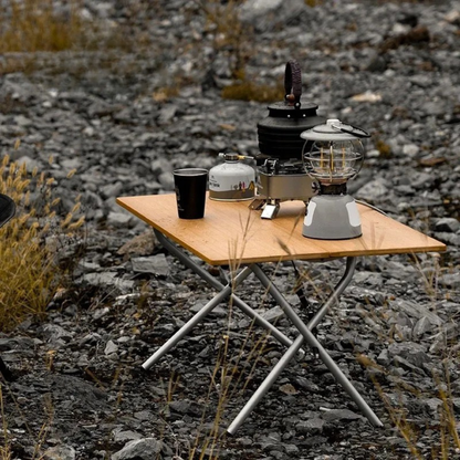 Table de jardin pliable bambou