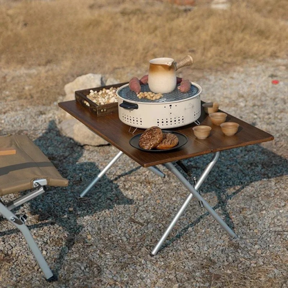 Table de jardin pliable bambou