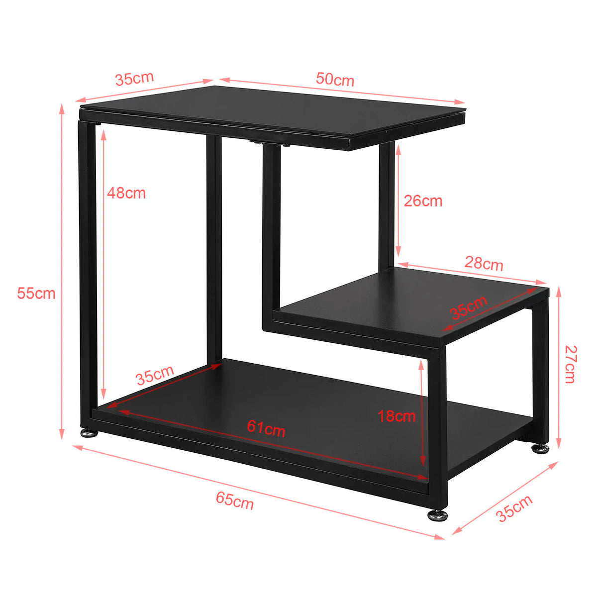 Table basse en verre carre