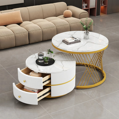 Table basse marbre gigogne