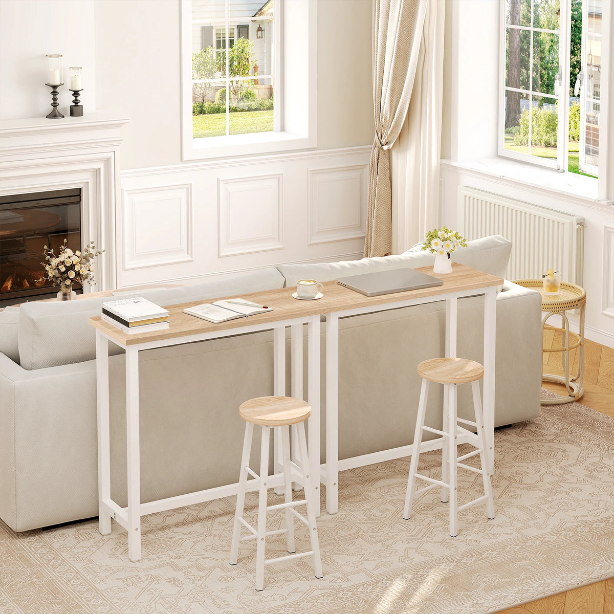 Table haute vintage MDF