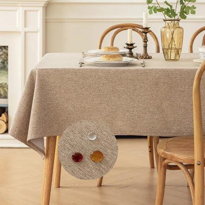Nappe rectangulaire en coton et lin