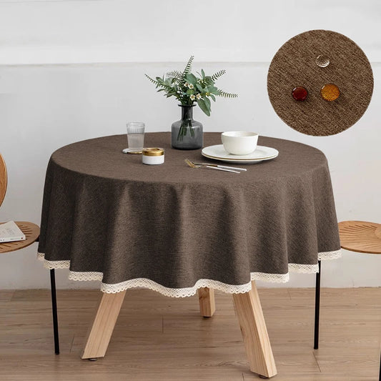 Nappe ronde effet lin