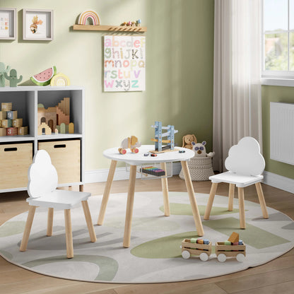 Table enfant en bois, 2 chaises