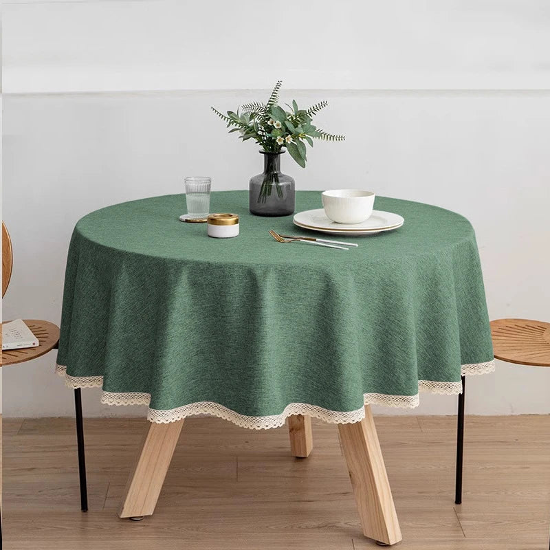 Nappe ronde effet lin