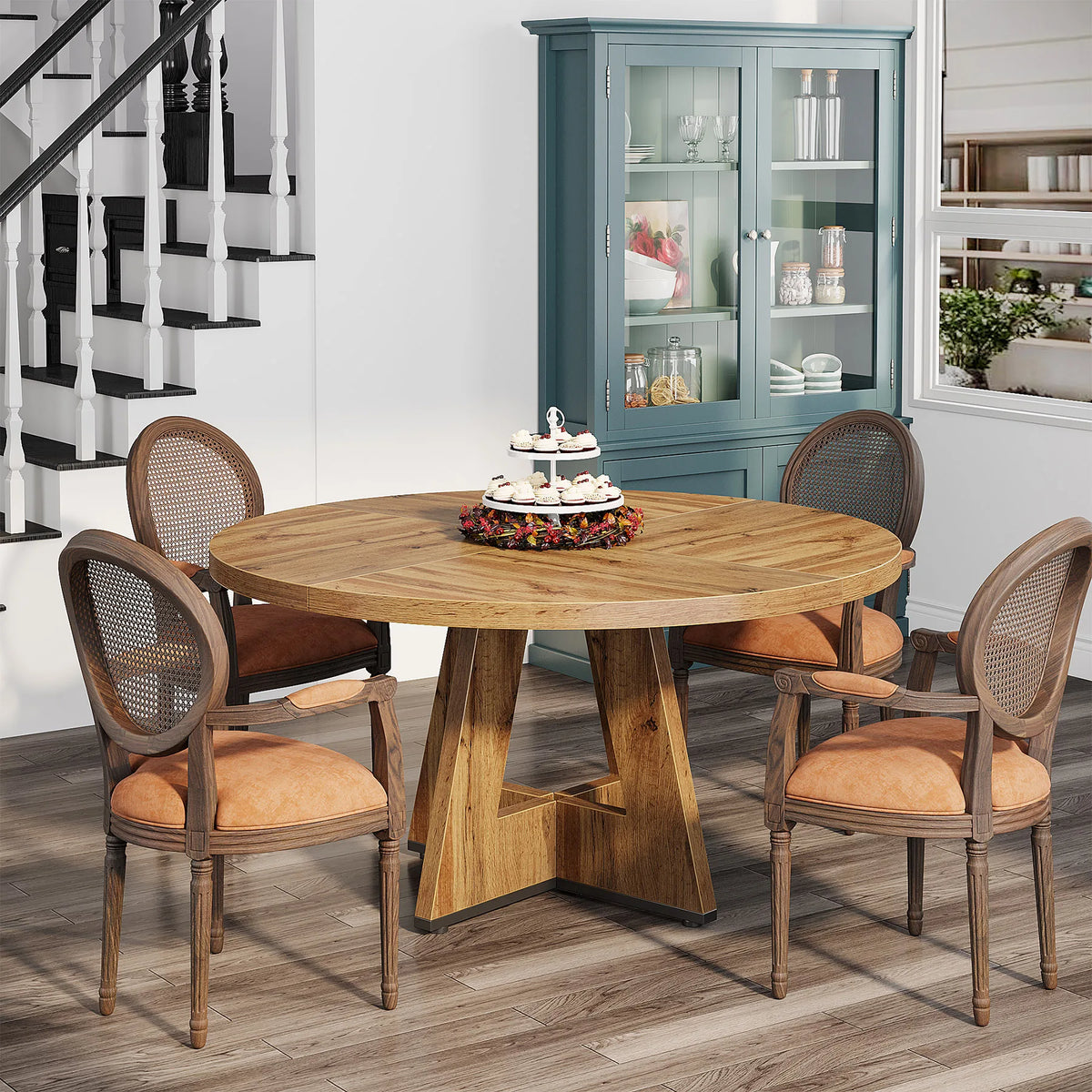 Table ronde design en bois