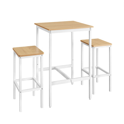Table haute bois avec chaises