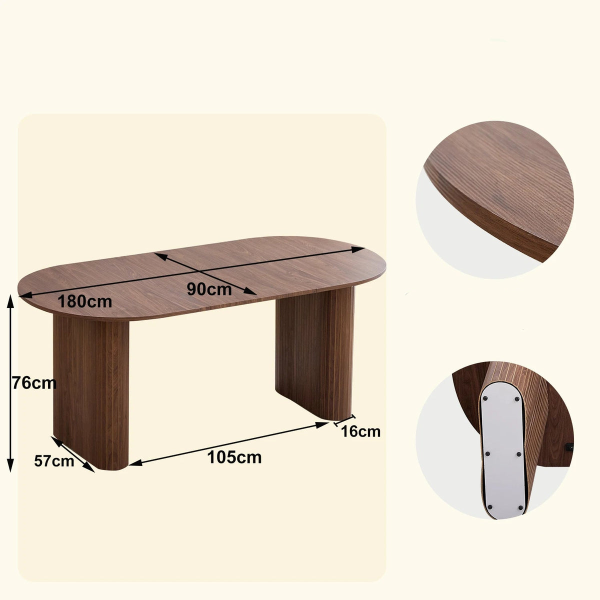 Table à manger bois ovale
