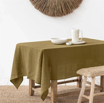 Nappe rectangulaire en lin