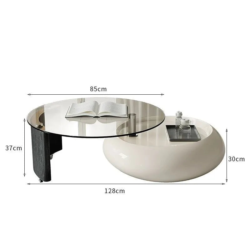 Table basse en verre gigogne