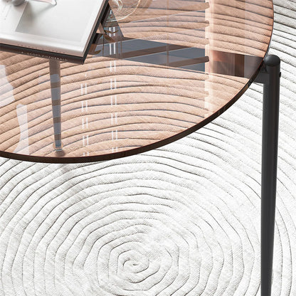 Table basse en verre ronde