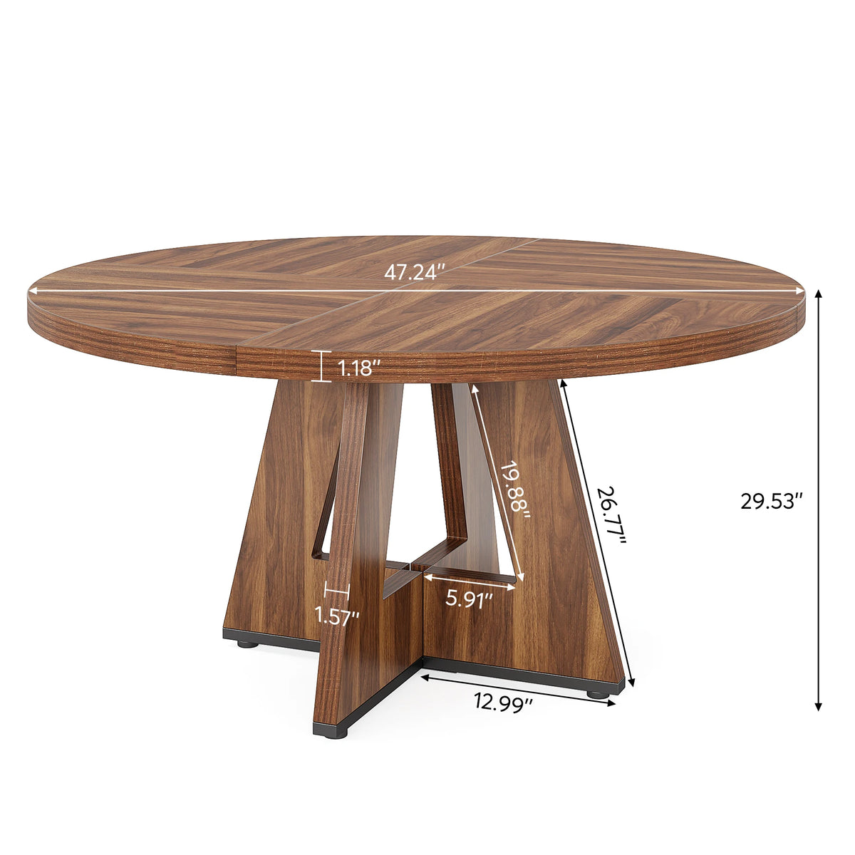 Table ronde design en bois