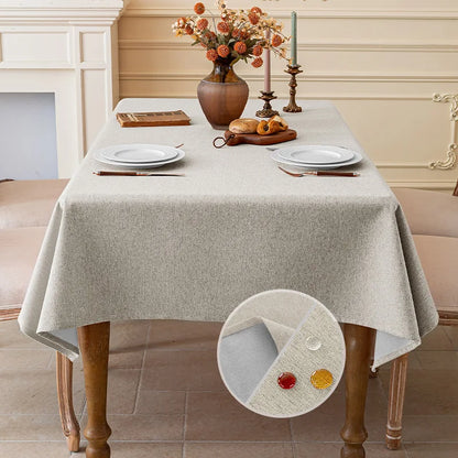 Nappe rectangulaire en coton et lin