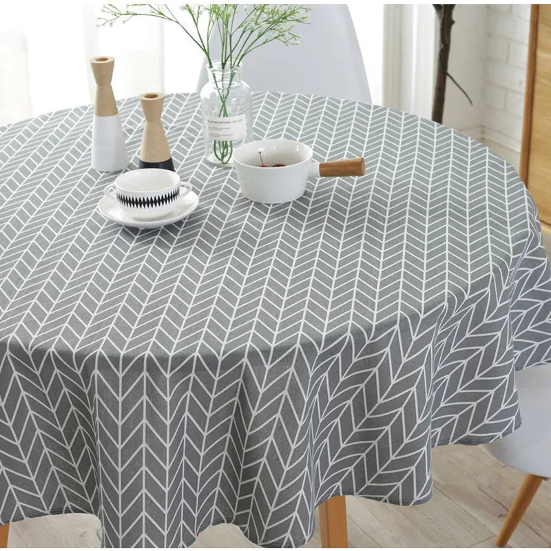 Nappe ronde avec motifs
