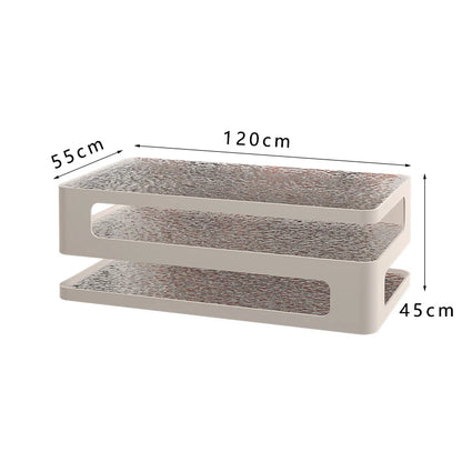 Table basse bois verre design