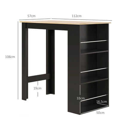 Table haute avec rangements