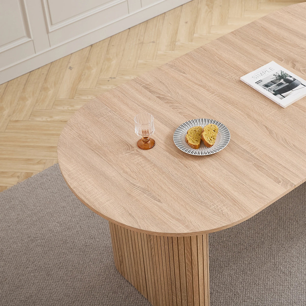 Table à manger bois ovale