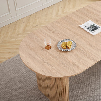 Table à manger bois ovale