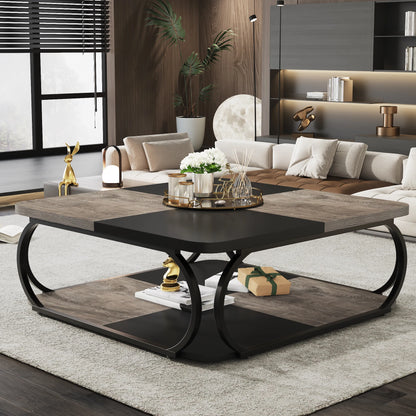 Table basse bois 2 plateaux