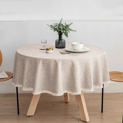 Nappe ronde effet lin