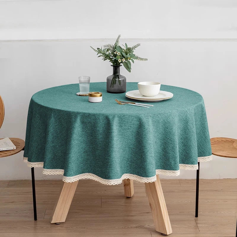 Nappe ronde effet lin