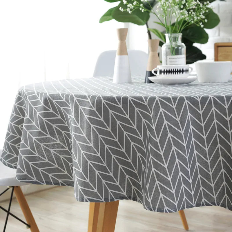 Nappe ronde avec motifs