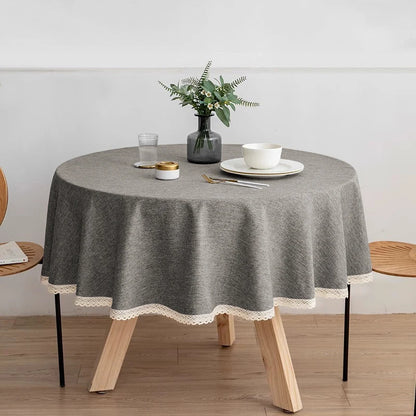 Nappe ronde effet lin