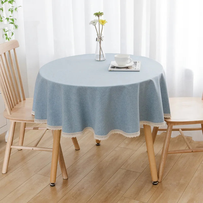Nappe ronde effet lin