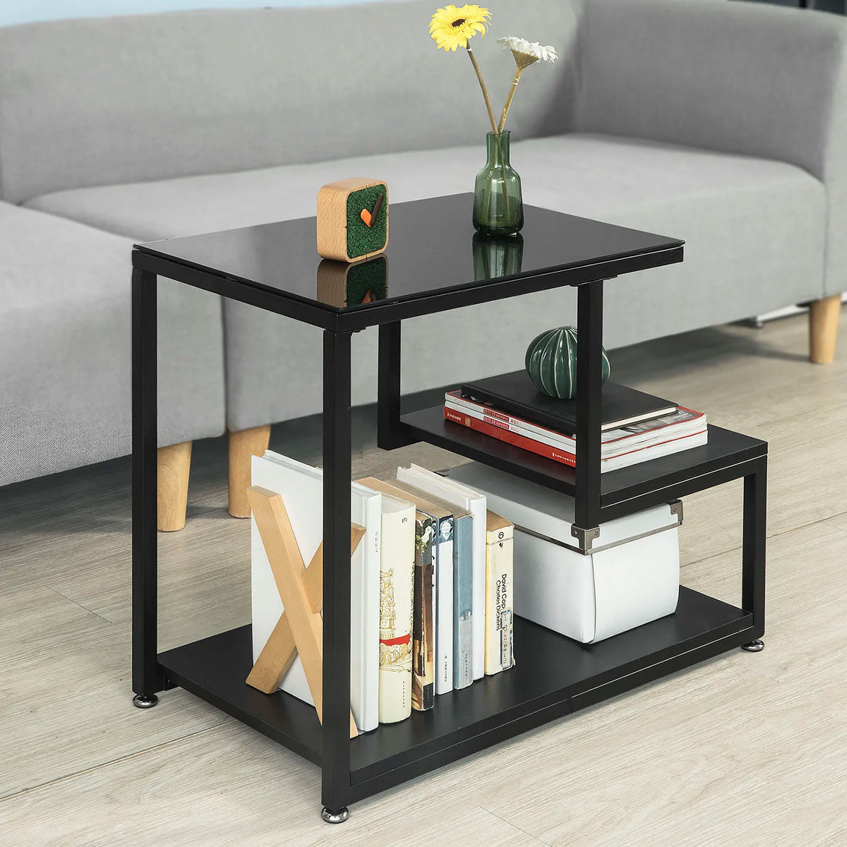 Table basse en verre carre