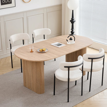 Table à manger bois ovale