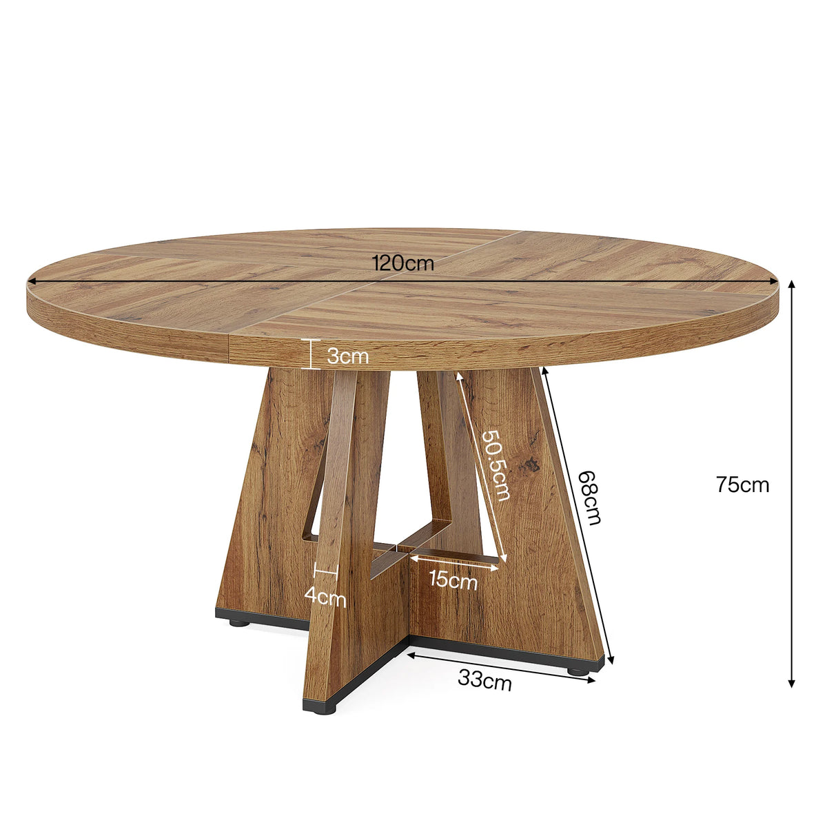 Table ronde design en bois