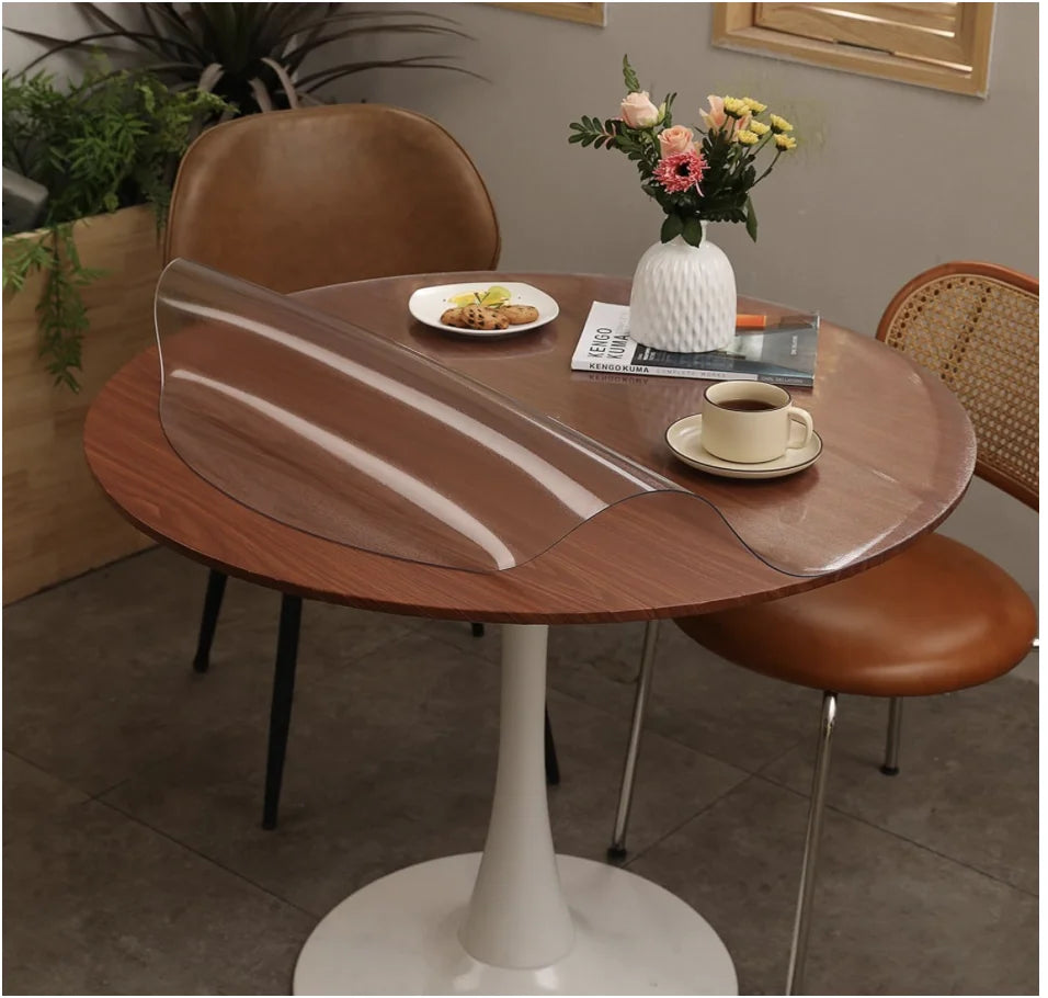 Nappe ronde transparente