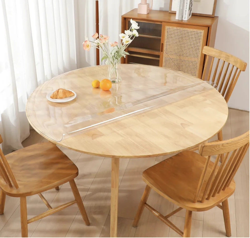 Nappe ronde transparente