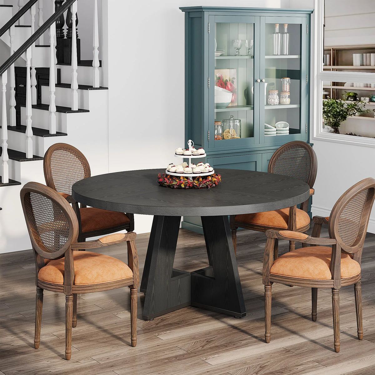 Table ronde design en bois