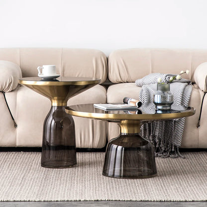 Table basse en verre gigogne